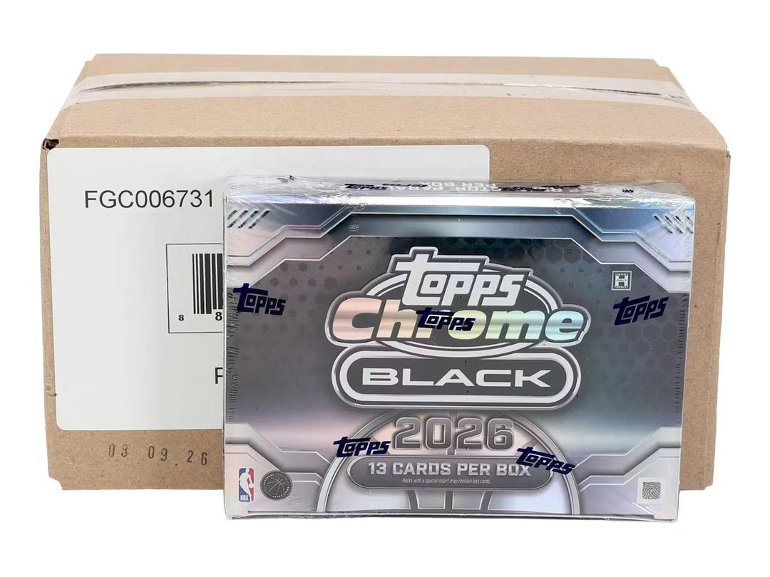 2025/26 Topps Chrome Black Basketball Hobby Case (8 Boxes)