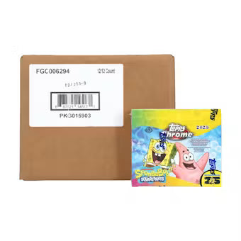 2025 Topps Chrome SpongeBob SquarePants 25th Anniversary Hobby 12-Box Case