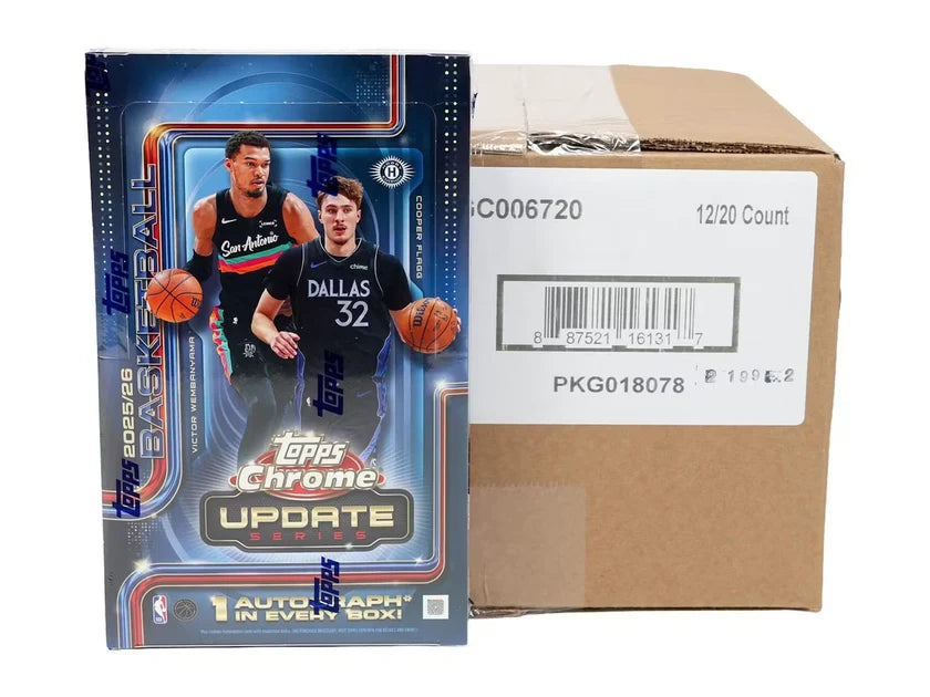 2025/26 Topps Chrome Update Series Basketball Hobby Case (12 Boxes)