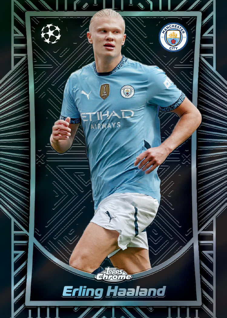 Topps Chrome UEFA Club Competitions Soccer Blaster Box 2024-25