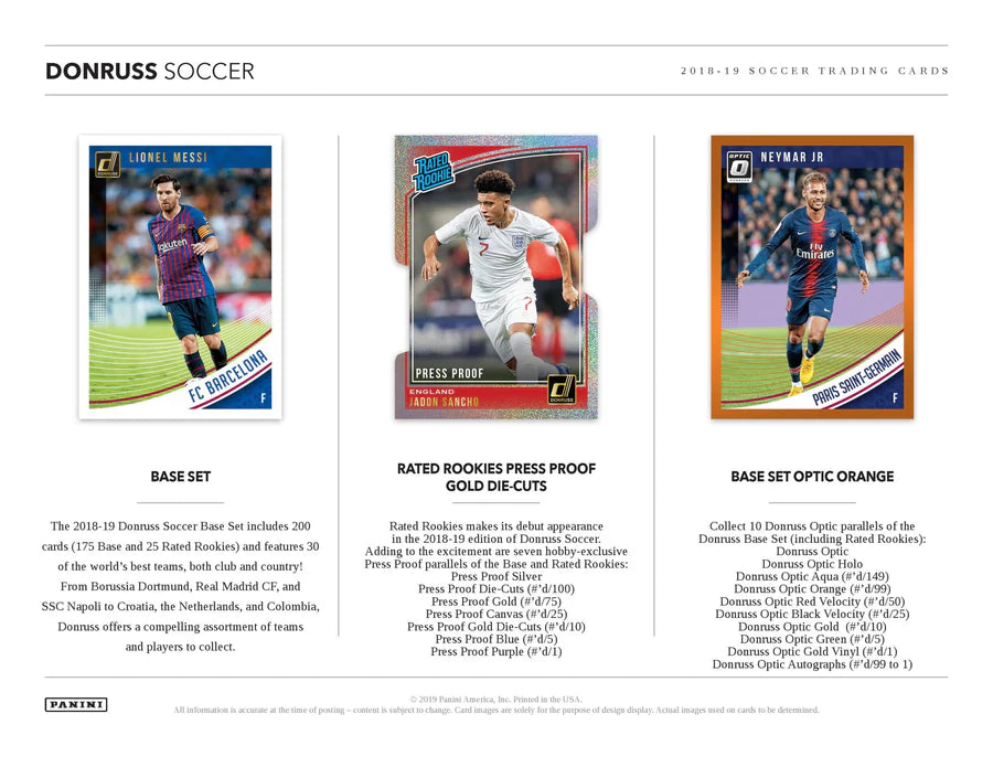 Panini Donruss Soccer Hobby Box 2018/19