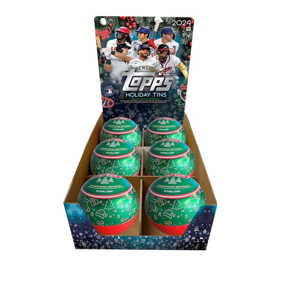 2024 Topps Holiday Baseball Factory Sealed 6 Tin Case