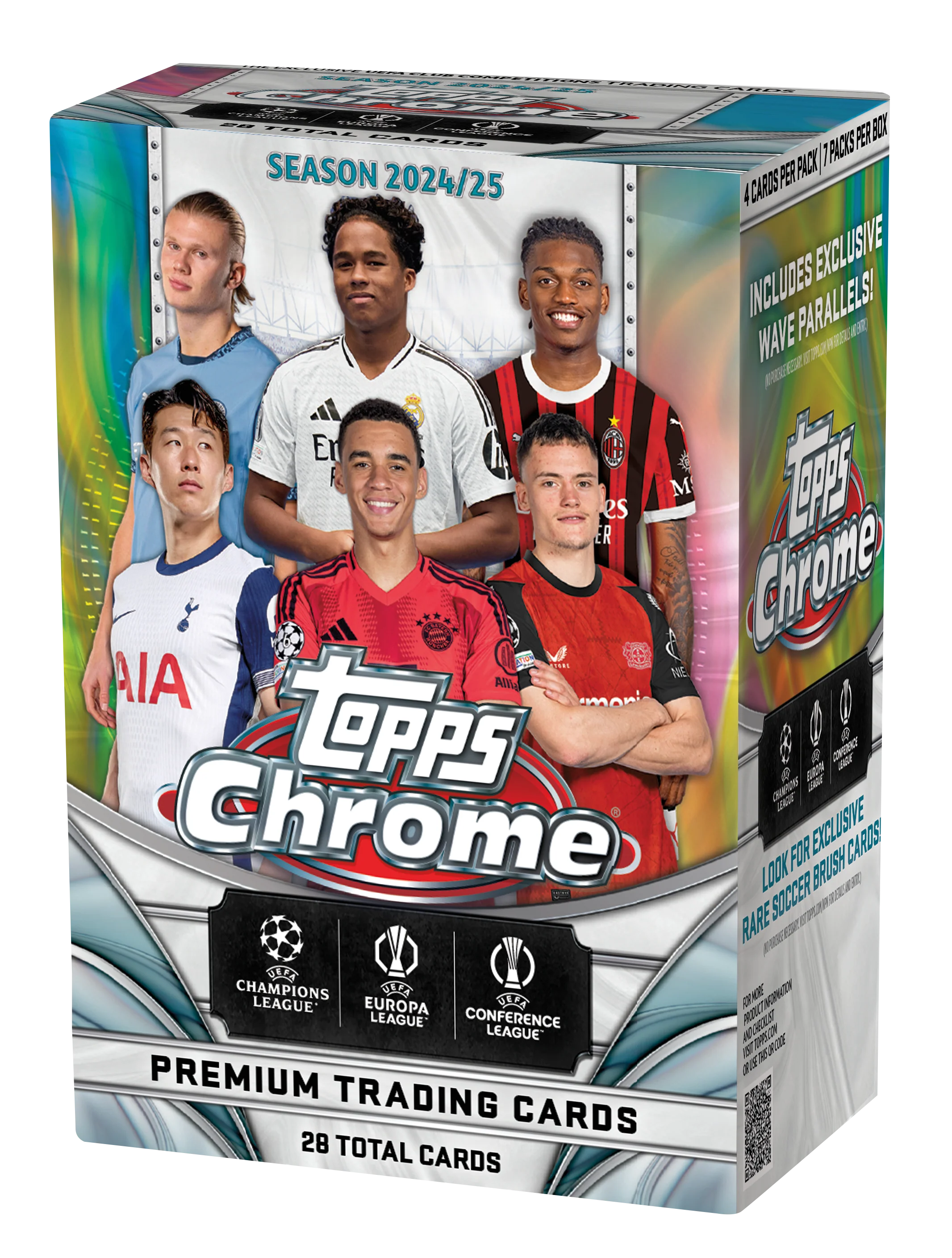 Topps Chrome UEFA Club Competitions Soccer Blaster Box 2024-25
