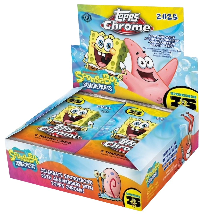 Topps Sponge Bob Square Pants Chrome Hobby Box 2025