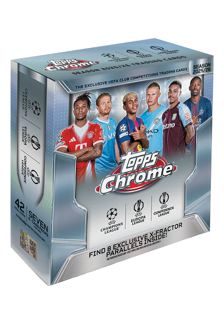 Topps Chrome UEFA Club Competitions 2025/26 Mega Box