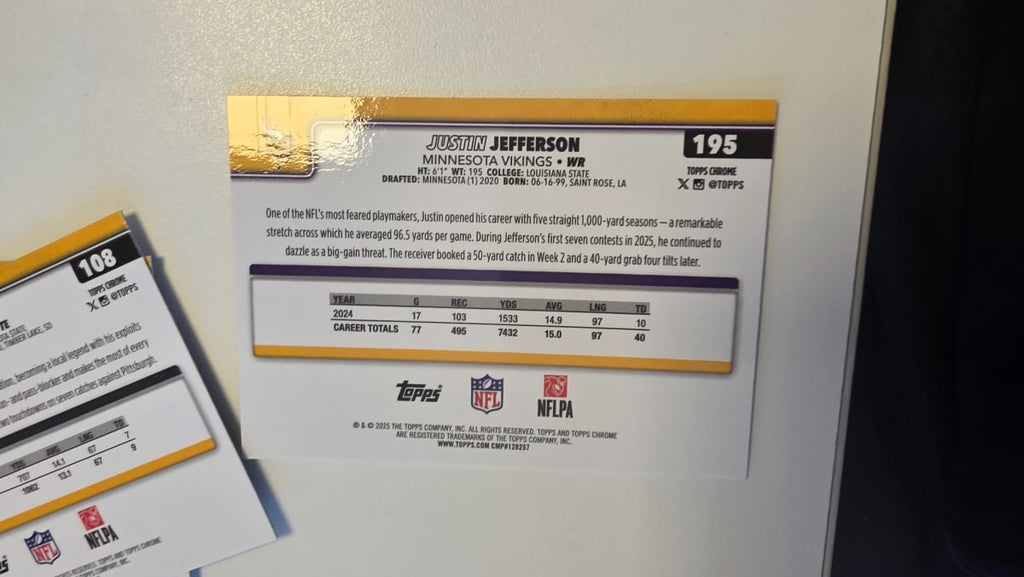 2025 Topps Chrome Justin Jefferson #195