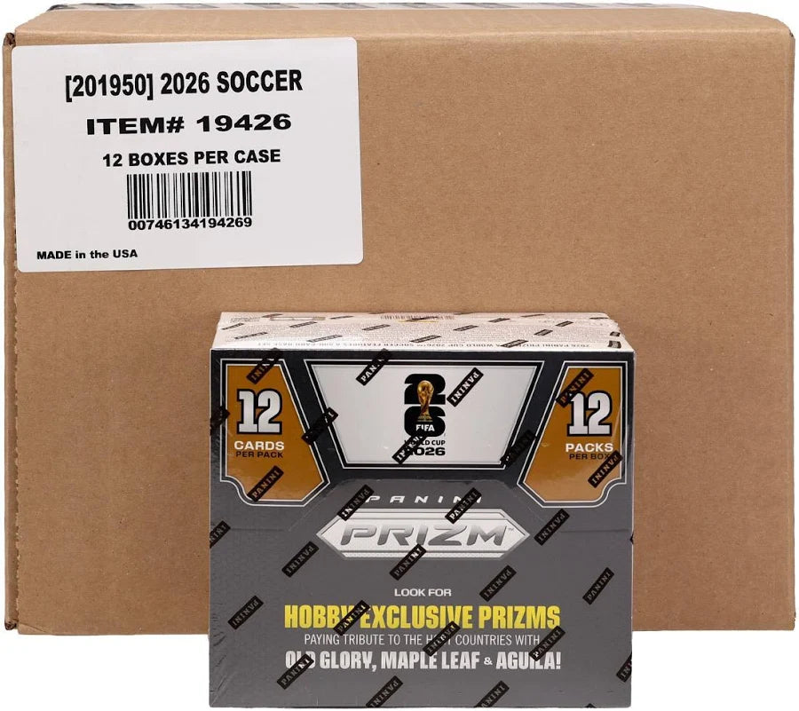 2026 Panini Prizm FIFA World Cup Soccer Hobby Case (12 Boxes)