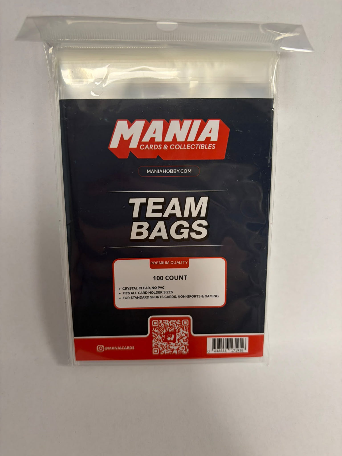 Mania Premium clear Team bags (100 pack)